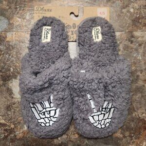 Dearfoams Dluxe Halloween Memory Foam Big Kids Slippers - Size Small 4-5 - NWT
